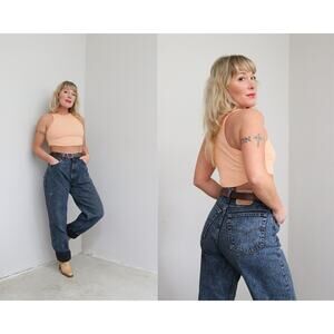 1990's Vintage 550 Levi Dark Stonewash Jeans Women's MD LG 33" to 34" Mens SM MD